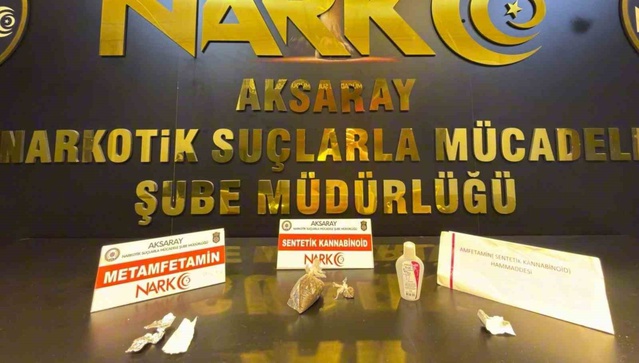 Aksaray'da 373 gram metamfetaminin ele geçirildiği operasyonda 3 şüpheli tutuklandı