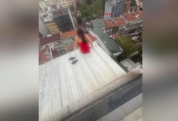 Son kare! Şişli'de çatıdan düşen Kazakistanlı kadının ölmeden önceki son görüntüsü ortaya çıktı