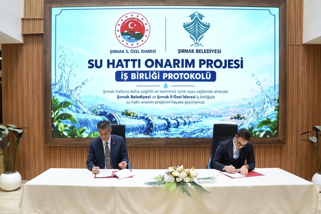 Şırnak'ta su hattı onarım projesi için İl Özel İdaresi ve belediye protokol imzaladı