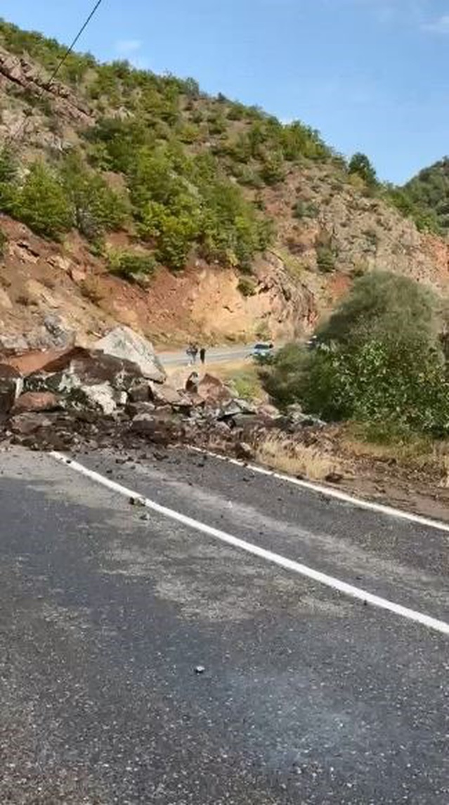 Artvin Şavşat'ta heyelan Meydancık yolunu kapattı, araç geçmemesi faciayı önledi