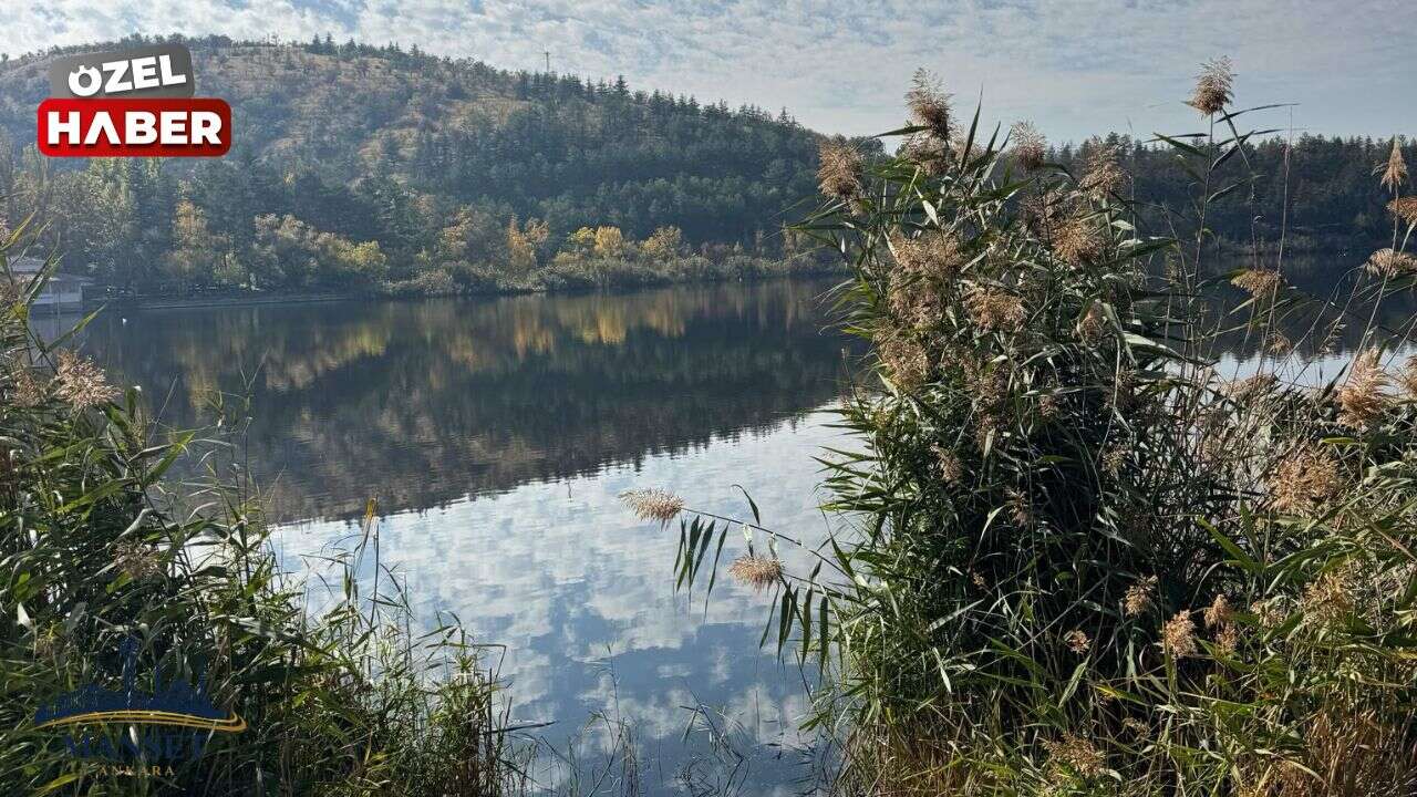 Sonbaharın tadını çıkarmak isteyenler Eymir Gölü'nü tercih ediyor