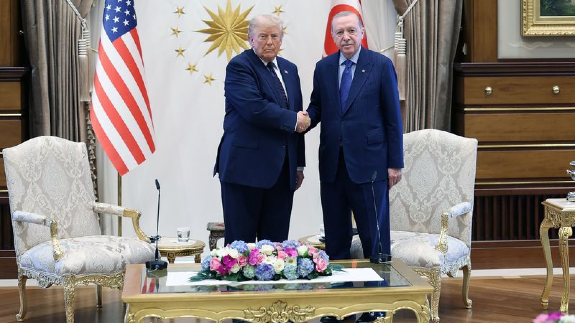 Cumhurbaşkanı Erdoğan, Donald Trump'la görüştü
