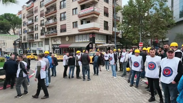 Soma'da İmbat Madencilik işçileri alacakları için Ankara'ya yürüyüş başlattı