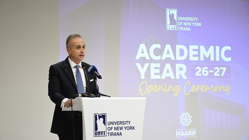 Türkiye Maarif Vakfına bağlı Tiran New York Üniversitesinde yeni akademik yıl açılış töreni düzenlendi