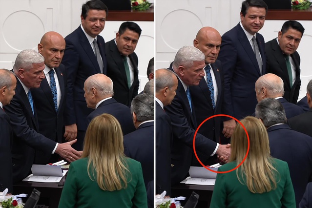 Bahçeli ile Dervişoğlu yıllar sonra tokalaştı: Her yıl ekim ayında birileriyle selamlaşırım
