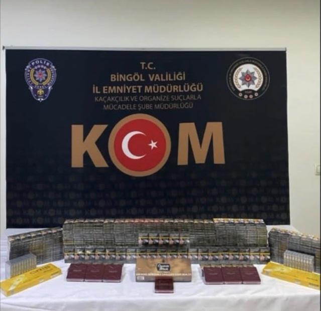 Bingöl'de son bir haftada 29 şüpheli yakalandı, 577 paket kaçak sigara ele geçirildi