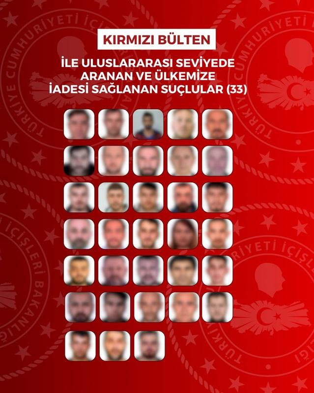 İçişleri Bakanı Çiftçi, 8 ülkeden 63 suçlunun Türkiye'ye iade edildiğini duyurdu