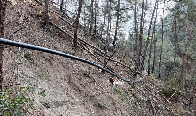 Dörtyol'da HATSU, orman kesimi ve selde zarar gören 500 metrelik su hattını yeniledi