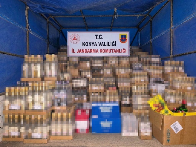 Konya'da jandarma 1-15 Ekim'de kaçak alkol ele geçirdi, 4 şüpheli serbest bırakıldı