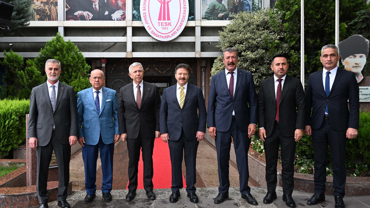 Mansur Yavaş’tan TESK Başkanı Mehmet Yiğiner’e hayırlı olsun ziyareti