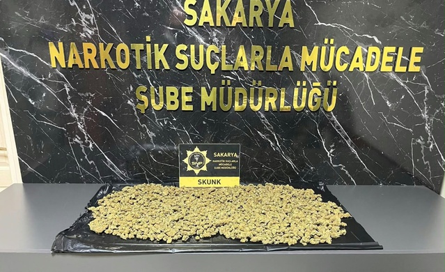 Sakarya'da durdurulan araçta 950 gram skunk ele geçirildi, sürücü gözaltına alındı