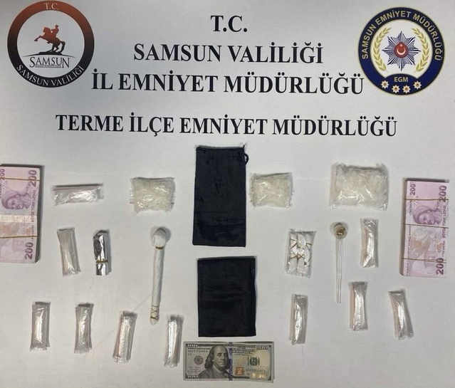 Samsun Terme'de 228,79 gram uyuşturucu ele geçirildi, 2 kişi gözaltına alındı