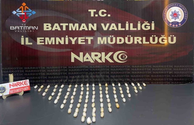 Batman'da midesinde 750 gram metamfetamin bulunan yabancı uyruklu şüpheli tutuklandı