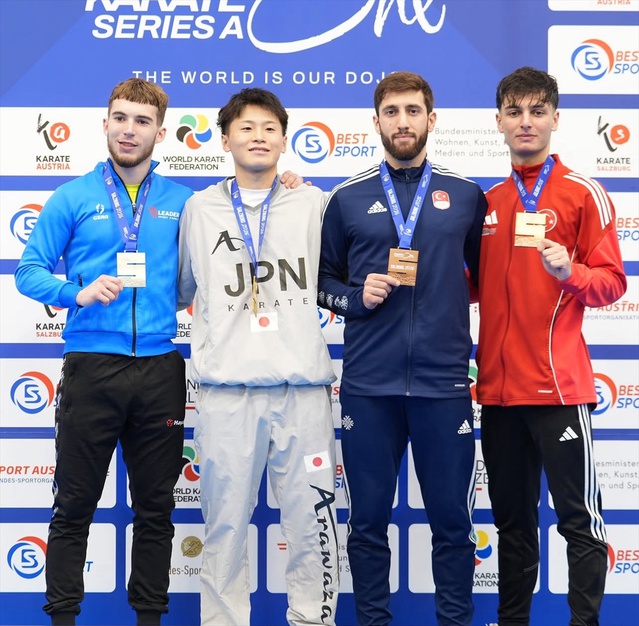 Milli karateciler Yılmaz ve Aslan, Karate 1 Serisi A'da bronz madalya kazandı