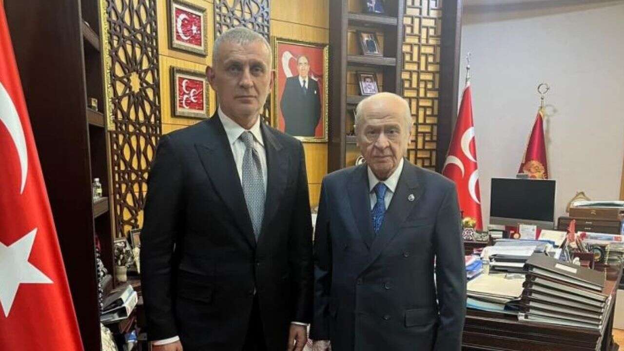 TFF Başkanı Hacıosmanoğlu, MHP lideri Bahçeli'yi ziyaret etti