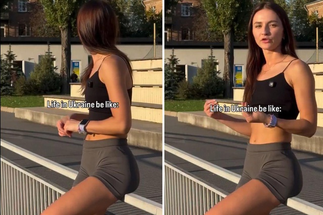 Ukraynalı genç kızın "Sıradan bir gün" notuyla paylaştığı videoya bakın