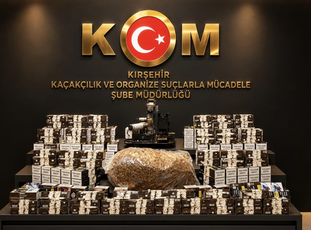 Kırşehir Kaman'da 45 bin 200 makaron ele geçirildi, 2 zanlı gözaltına alındı