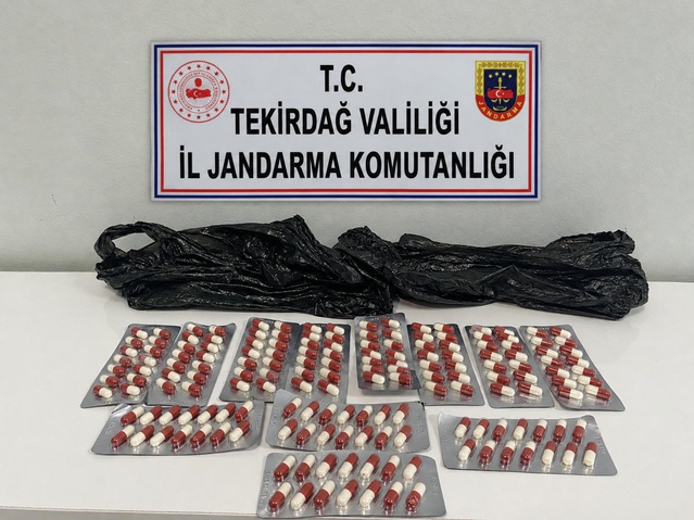 Malkara Hacıevhat'ta 168 adet hap ele geçirildi, şüpheli tutuklandı