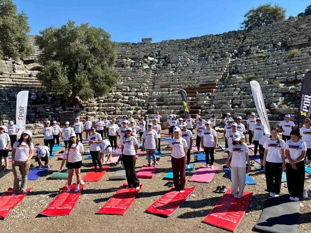 Avrupa Spor Haftası'nda Muğla Ortaca'da gençler Kaunos'ta spor ve tarihle buluştu