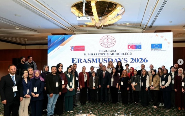 Erzurum'da ErasmusDays 2026 etkinliğinde Erasmus+ deneyimleri paylaşıldı