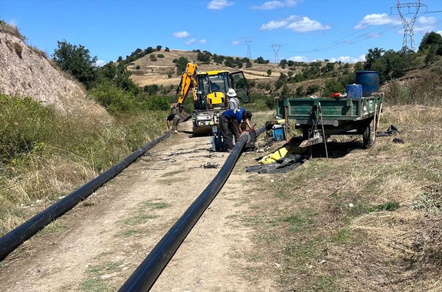 Amasya İl Özel İdaresi Uluköy'de 14 kilometrelik asbestli su hattını yeniledi