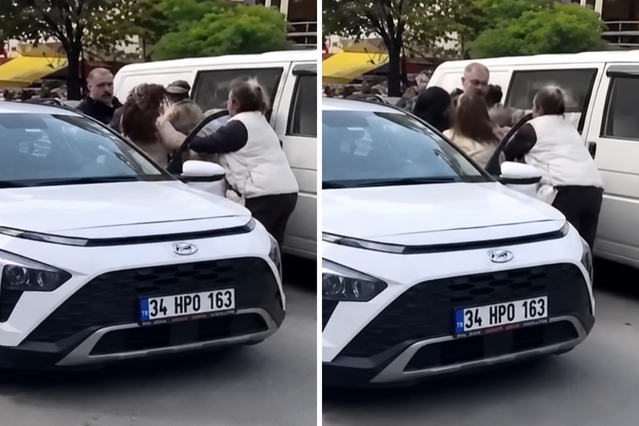 Büyükçekmece’de yol verme kavgası! Kadın sürücüler saç saça başa başa kavga etti