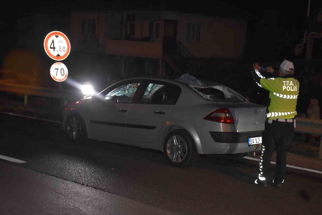 Sakarya Hendek'te D-100'de otomobilin çarptığı yaşlı kadın hayatını kaybetti