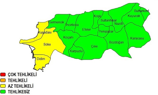 Aydın'ın batısında Pazar akşamı Didim, Kuşadası ve Söke'de 21-75 mm yağış bekleniyor