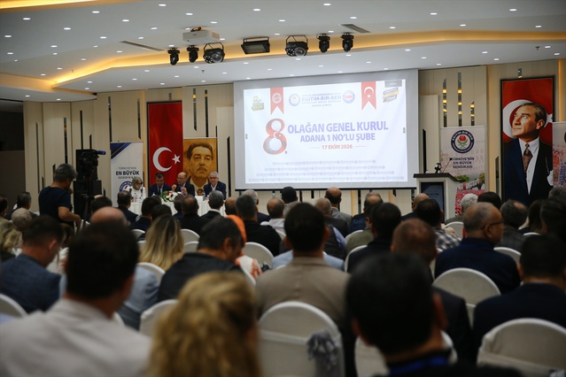 Mustafa Sarıgeçili, Eğitim-Bir-Sen Adana Şubesinde tek listeyle tekrar başkan seçildi