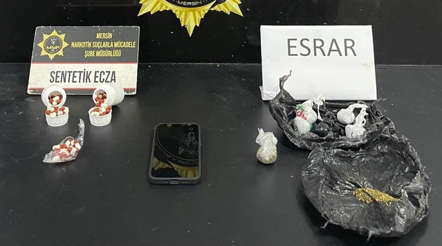 Mersin'de torbacılara operasyonda 1 şüpheli tutuklandı, 28 gram esrar ele geçirildi