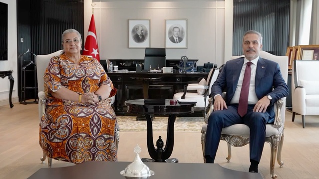 Dışişleri Bakanı Hakan Fidan, UNSMIL Başkanı Tetteh ile Bakanlık'ta görüştü
