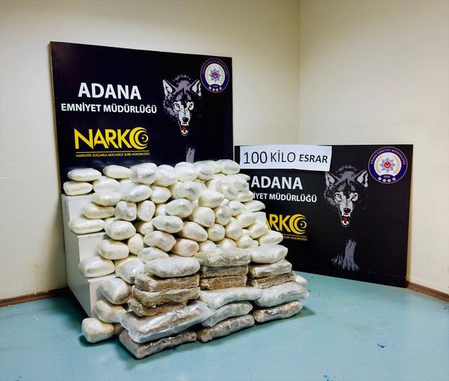 Adana'da operasyonda 100 kilogram esrar ele geçirildi, 3 şüpheli tutuklandı