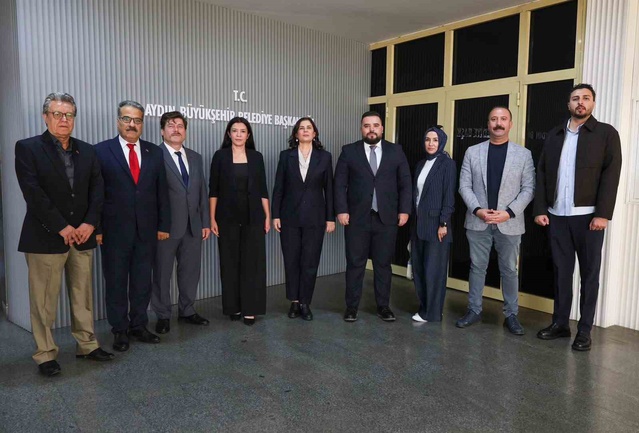 Aydın Gazeteciler Cemiyeti yönetimi, Başkan Çerçioğlu'na nezaket ziyaretinde bulundu