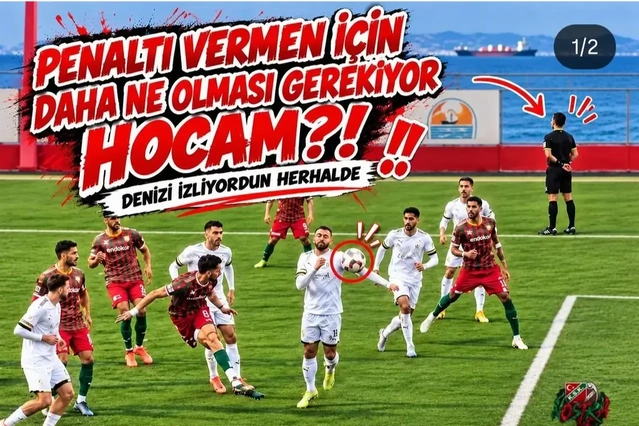 Karşıyaka Ayvalık'ta golsüz berabere kaldı, taraftar verilmeyen penaltıya tepkili