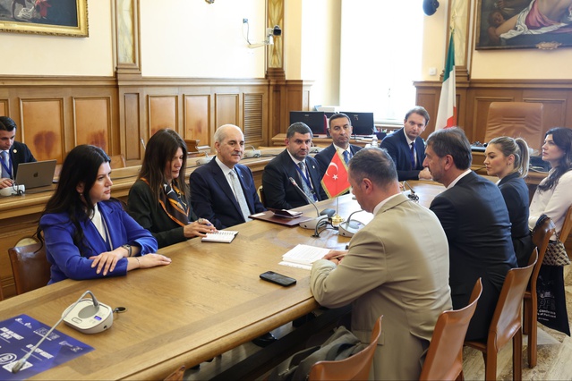 TBMM Başkanı, Roma'da Bosna Hersek Meclis Başkan Yardımcısı Çavara'yı kabul etti