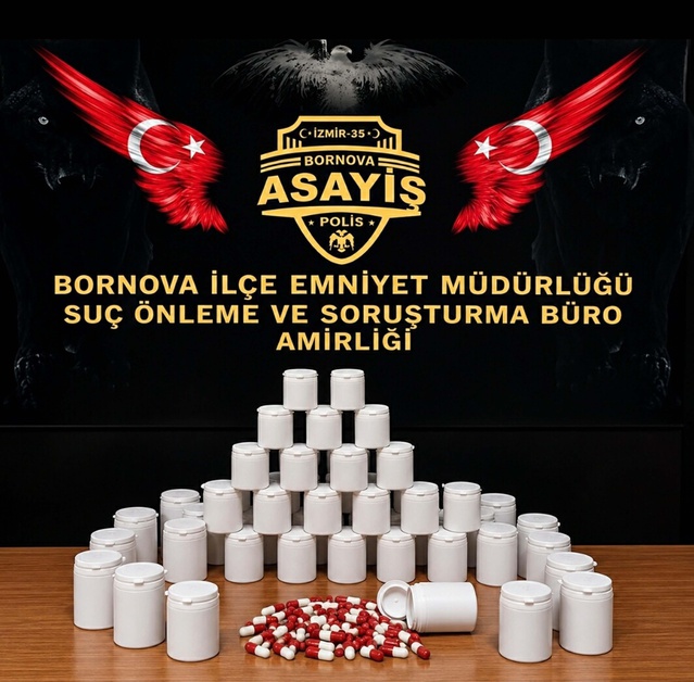 İzmir Bornova'da ev aramasında 2 bin 775 sentetik ecza bulundu, 1 şüpheli gözaltında