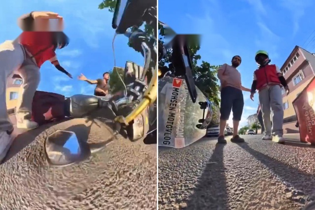Trafikte korna kavgası: Motosikletli kurye saldırıya uğradı