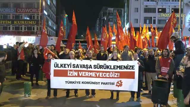 TKP, Mekke Ortak Savunma Anlaşması'nı protesto için Ankara'da yürüyüş düzenledi