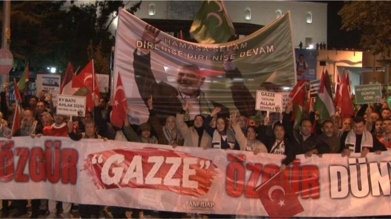 Ankara'da anlamlı etkinlik: Filistin'e destek yürüyüşü düzenlendi