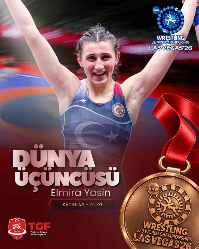 Las Vegas'ta U23 Dünya Güreş Şampiyonası'nda Elmira Yasin bronz madalya kazandı