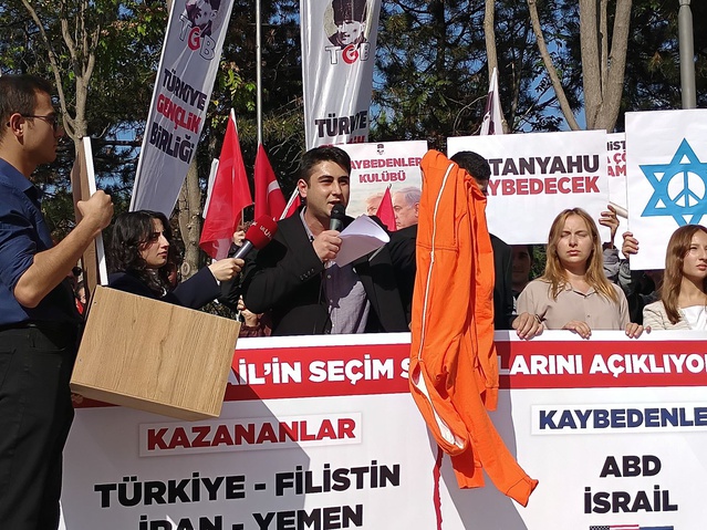 TGB, Ankara'da İsrail seçimleri öncesi Netanyahu'ya 'yargılanacaksın' mesajı verdi