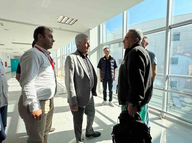 Muğla Eğitim ve Araştırma Hastanesi'nde tesis güvenliği için bina turu yapıldı