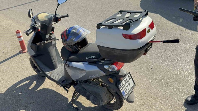 Samsun İlkadım'da motosiklet kayarak devrildi, 78 yaşındaki sürücü yaralandı