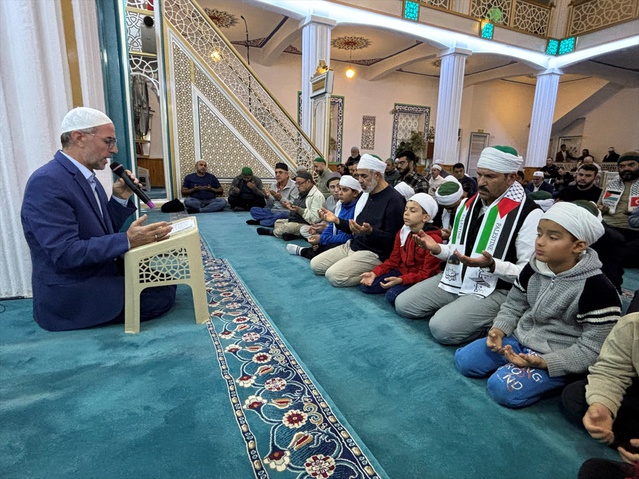 Kumluca'da Gazze saldırılarının yıl dönümünde dua buluşması düzenlendi