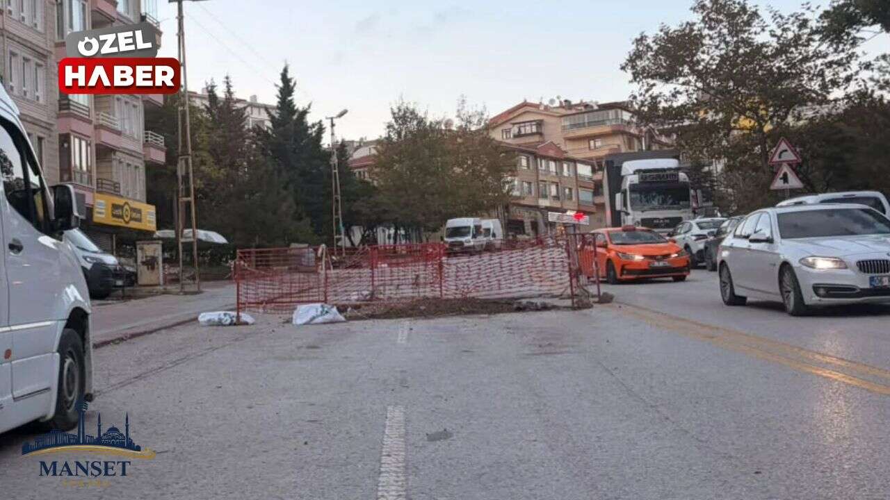 Keçiören'de uyarı levhasız yapılan yol çalışması tepki çekti