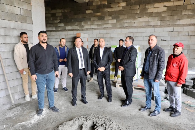 Vali Yardımcısı Karataş, Ağrı'daki Sporcu Fabrikası inşaat alanında incelemede bulundu