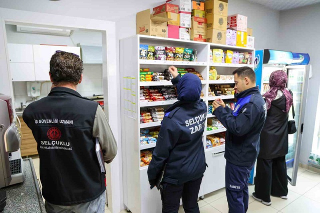 Selçuklu Belediyesi okul kantinlerini gıda güvenliği için denetliyor