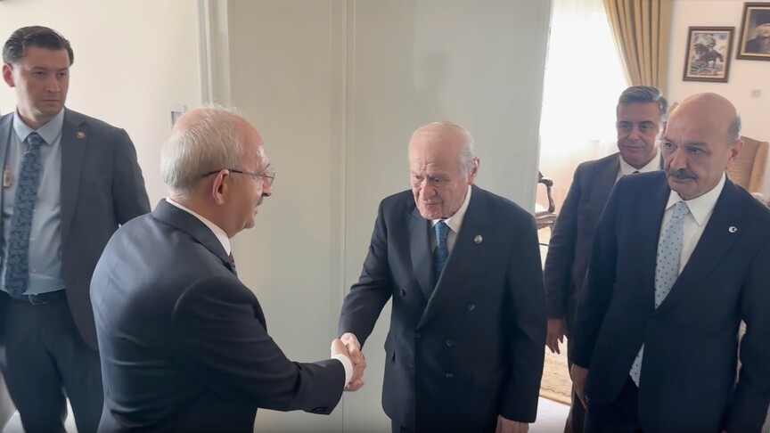 MHP Genel Başkanı Bahçeli, CHP Genel Başkanı Kılıçdaroğlu ile görüştü