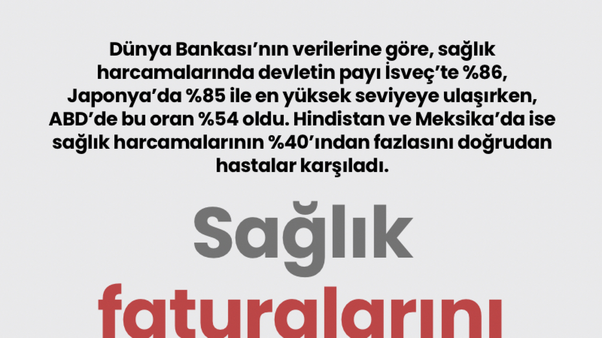 Sağlık faturalarını kim ödüyor?