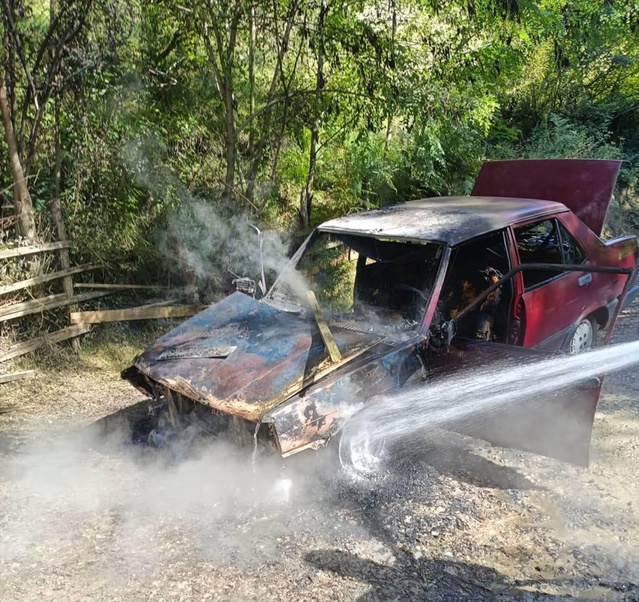 Sinop Türkeli'de otomobilde çıkan yangın söndürüldü, araç kullanılamaz hale geldi.